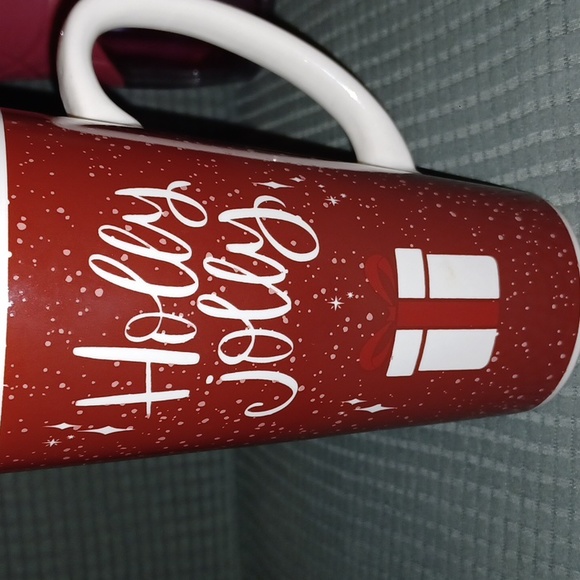 2pc plum/wine Holiday drinkware (122623F). - Picture 3 of 9